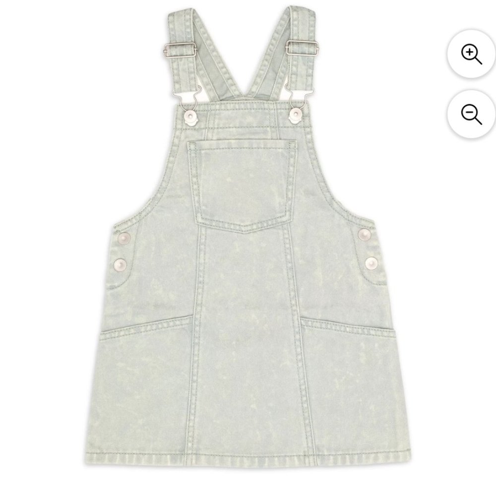 Wonder Nation Toddler Girls Denim Jumper Green